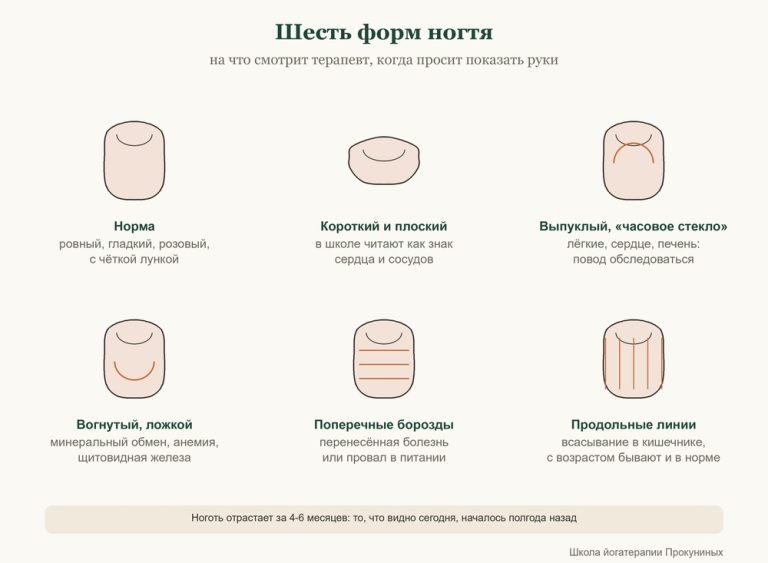 Диагностика по ногтям: форма, цвет, линии и белые пятна